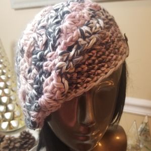 NWT Handmade Crochet Chunky 3-Way Unisex Beret